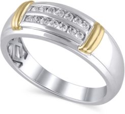 Certified Diamond (1/4 ct. t.w.) Ring in 14K White and Yellow Gold