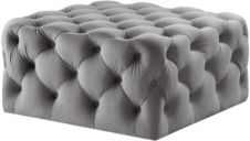 Madeline Upholstered Tufted Allover Square Cocktail Ottoman