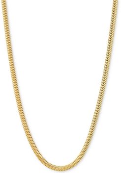 Snake Link 30" Chain Necklace in 18k Gold-Plated Sterling Silver