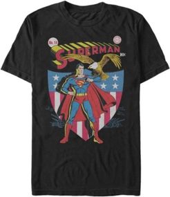 Dc Men's Superman Classic Comic Cover Short Sleeve T-Shirt