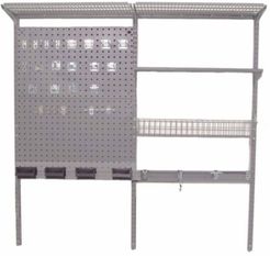 Storability Locboard Wall Mount Storage System with 2 Locboards, Lochook Asst, 2 Wire Shelves, Steel Shelf with Mounting Hardware