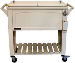 80 Qt. Rolling Patio Cooler, Furniture Style