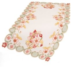 Primrose Embroidered Cutwork Table Runner