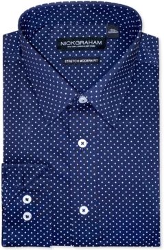 Modern-Fit Pin-Dot Dress Shirt