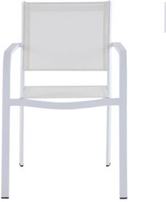 Malibu Low Back Outdoor Aluminum Chair with Sling Seat, Set of 2