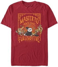 Kung Fu Panda Men's Master Po and The Furious Five Poster Short Sleeve T-Shirt