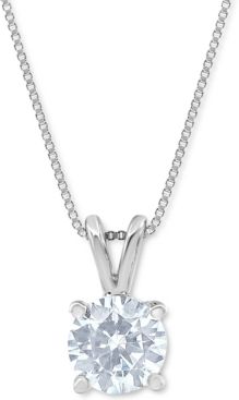 Macy's Star Signature Certified Diamond Solitaire Pendant Necklace (1-3/4 ct. t.w.) in 14k White Gold