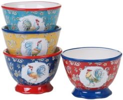 Certified International Morning Bloom 4-Pc. Ice Cream Bowls asst.