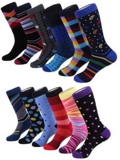 Bold Designer Dress Socks Pack of 12