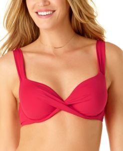 Twist-Front Underwire Bikini Top Women's Swimsuit