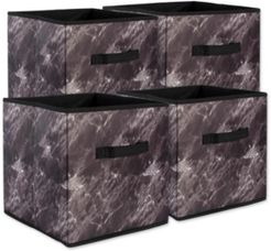 Polyester Laundry Cube Marble Square Set of 4