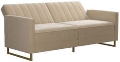 Novogratz Skylar Coil Futon Modern Sofa Bed and Couch