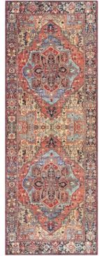 Iris Irs-2310 Red 2'6" x 7'6" Runner Area Rug