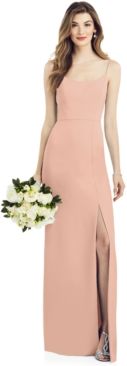 Crepe Side-Slit Gown