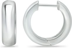 Wide Polished Hoop Earrings in Sterling Silver, Created for Macy's