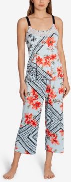 Marabel Patch Cropped Pajama Set