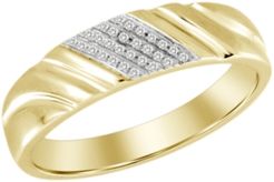 Diamond Accent Band in 10K Yellow Gold