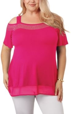 Plus Size Cold-Shoulder Top