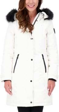 Petite Faux-Fur-Trim Hooded Parka, Created for Macy's