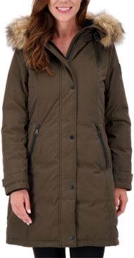 Faux-Fur-Trim Hooded Parka, Created for Macy's