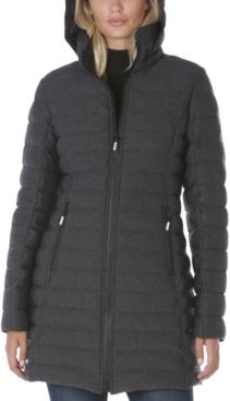 Hooded Stretch Packable Puffer Coat