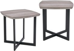 McCan Modern Metal End Tables, Set of 2