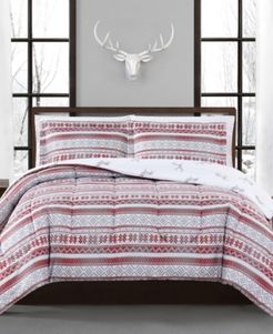 Closeout! Holiday Fair Isle 3-Pc. Reversible Full/Queen Comforter Set, Created for Macy's Bedding