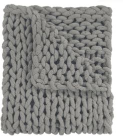 Chenille Knitted Throw, 40" L X 50" W