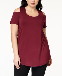 Plus Size Cold-Shoulder Tunic, Created for Macy's