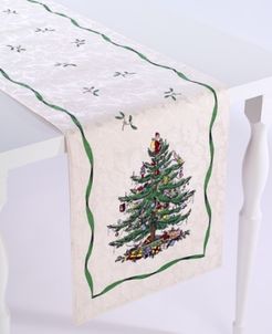 Christmas Tree Ivory/Green 72" Runner