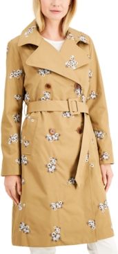 Embroidered Trench Coat, Created for Macy's