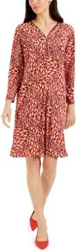 Printed Zip-Front Dress, Created for Macy's