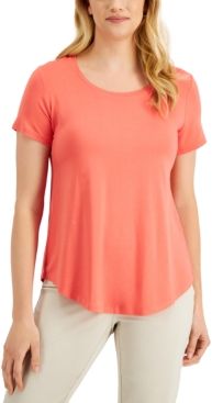 Round-Hem T-Shirt, Created for Macy's