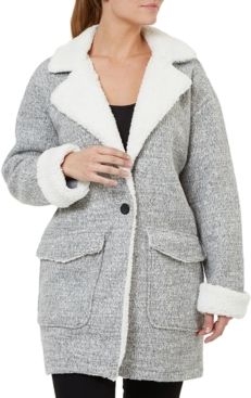 One-Button Fleece Coat
