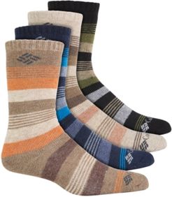 4-Pack Striped Wool Boot Socks