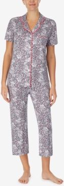 Printed Cropped Pants Pajamas Set