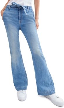 Tailorless Belted Bootcut Jeans