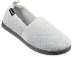 Quilted Memory Foam Microterry Slip On Slippers