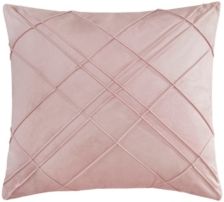 Naomi Pleated Velvet Square Pillow, 20" x 20" Bedding