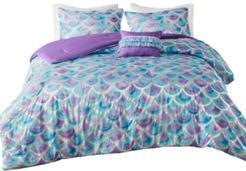 Pearl Twin/Twin Extra Large Metallic Printed Reversible Comforter, Set of 3 Bedding