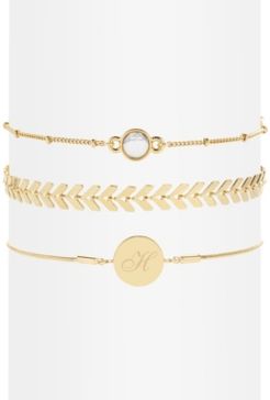 Wren Initial Howlite Bracelet Set