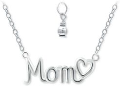 Mom Heart Pendant Necklace, 16" + 2" extender, Created for Macy's