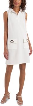 Scuba Crepe Grommet Pocket Dress