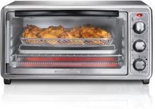 Sure-Crisp Air Fryer Toaster Oven, 6 Slice Capacity, Stainless Steel Exterior