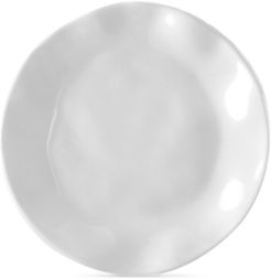 Ruffle White Melamine Appetizer Plate, Set of 4