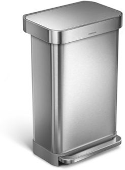 Brushed Stainless Steel 45L Step Trash Can