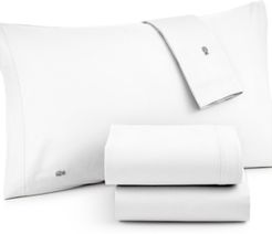 Lacoste Brushed Twill Wrinkle Resist Twin Xl Sheet Set Bedding