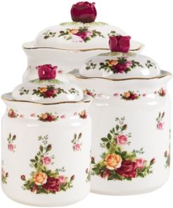 "Old Country Roses" Canisters, Set of 3