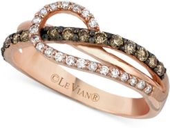 Chocolatier Diamond Loop Ring (1/2 ct. t.w.) in 14k Rose Gold