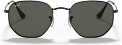 Polarized Sunglasses, RB3548N Hexagonal Flat Lenses